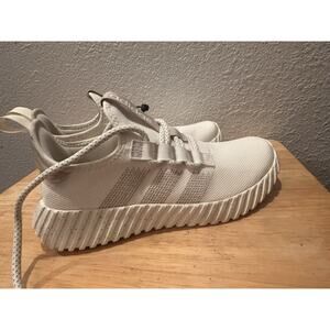 New Adidas Kaptir Flow Sneakers Womens 9.5 Beige Mesh Comfort Lightweight Shoes